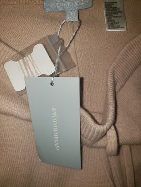 NWT. Antonio Melani Light Pink 89% Cashmere Drawstring Joggers
